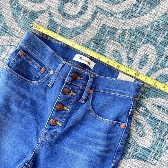 Madewell Women's Cali Demi-Boot Cropped Jeans High Rise Raw Hem - Size 25 - Picture 5 of 7